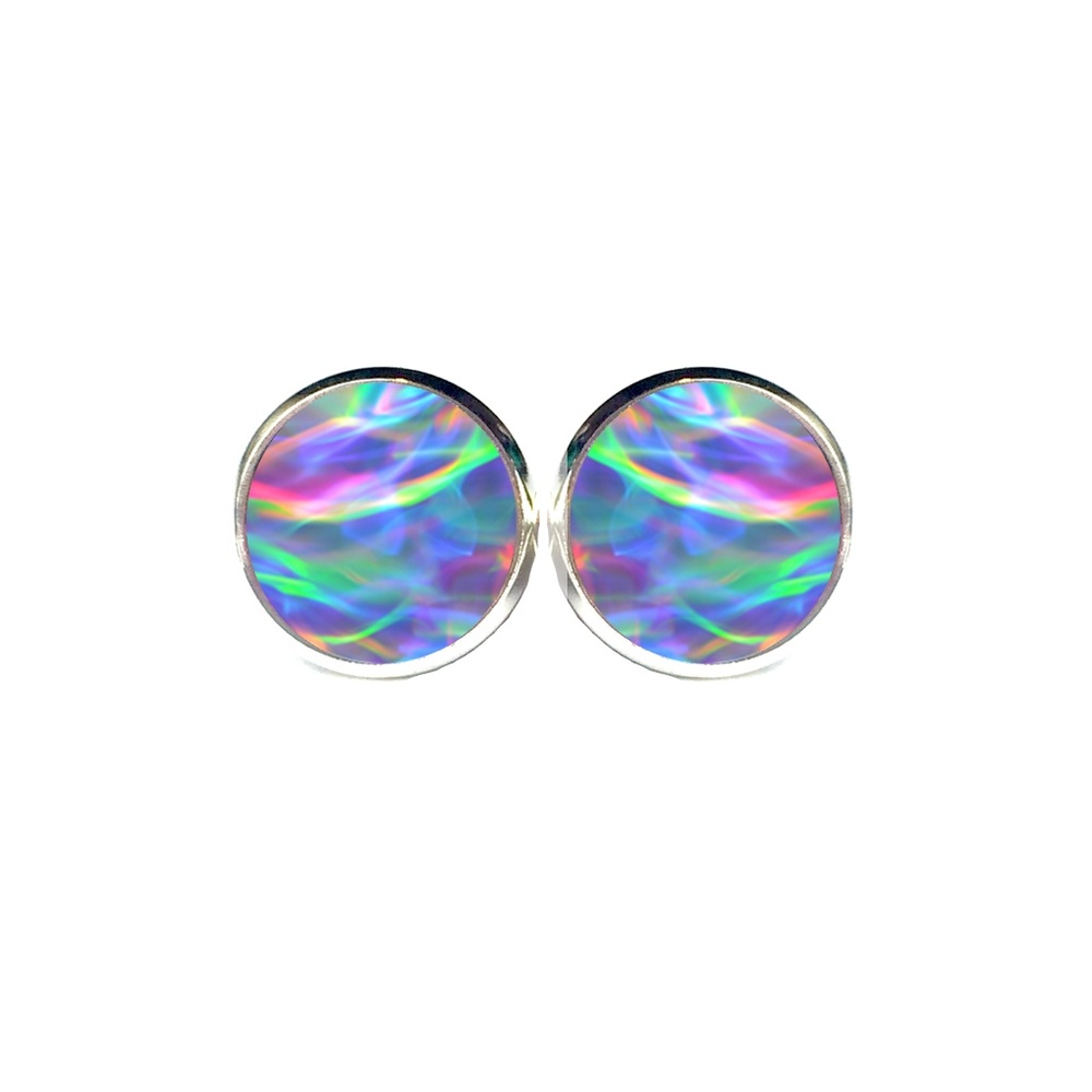 Colorful Flames Earrings - Rainbow